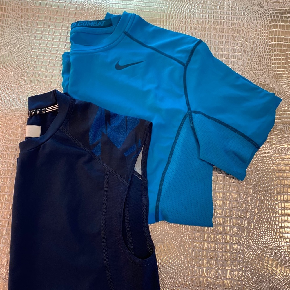 2 Men’s Med Tops Adidas and  Nike Dri-Fit